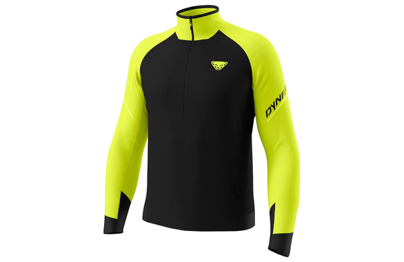 Bluza Dynafit Alpine L/S 1/2 Zip Tee czarno-żółta męska 