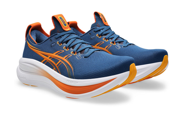 Buty Asics Gel-Nimbus 28 granatowo-pomarańczowe męskie SS26