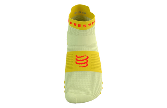 Skarpety Compressport Pro Racing Socks V4.0 Run Low (Elf Yellow / Fluo Red) żółto-czerwone
