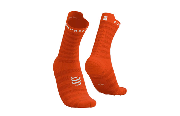 Skarpety Compressport Pro Racing Socks V4.0 Ultralight Run High pomarańczowe