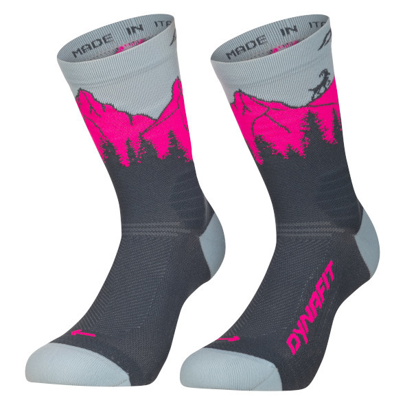Skarpety Dynafit Traverse Crew Socks szaro-różowe