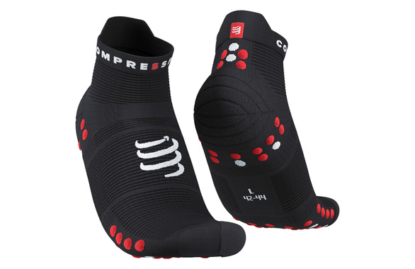 Skarpety Compressport Pro Racing Socks V4.0 Run Low (Black / Red) czarno-czerwone