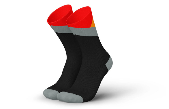 Skarpety Incylence Trail Summits Sunset czarno-szaro-pomarańczowe