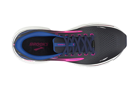 Buty Brooks Ghost 15 z membraną G-TX (wodoodporne) damskie czarno-różowe AW23