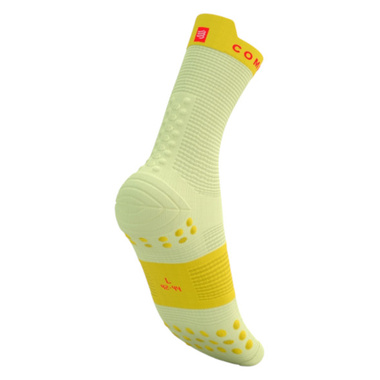 Skarpety Compressport Pro Racing Socks V4.0 Run High (Elf Yellow / Fluo Red) żółto-czerwone