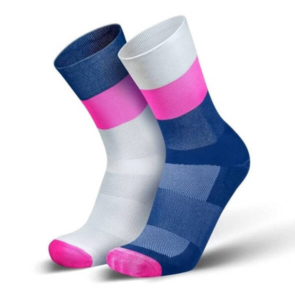 Skarpety Incylence Ultralight Mirrored Pink (High Cut) niebiesko-biało-różowe