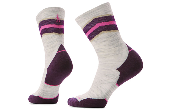 Skarpety Smartwool Run Targeted Cushion Mid Crew Socks damskie jasnoszare