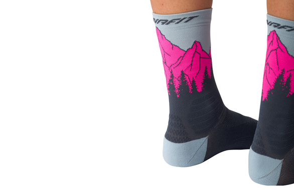 Skarpety Dynafit Traverse Crew Socks szaro-różowe