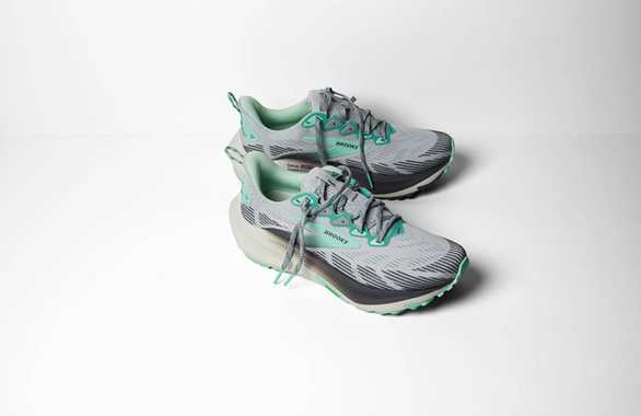 Buty Brooks Ghost Trail damskie szaro-zielone SS26