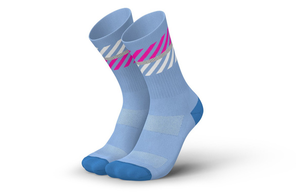 Skarpety Incylence Merino Light Lanes Water Pink (High Cut) niebiesko-różowe