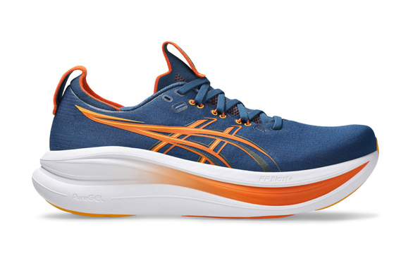 Buty Asics Gel-Nimbus 28 granatowo-pomarańczowe męskie SS26