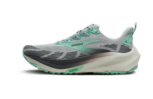 Buty Brooks Ghost Trail damskie szaro-zielone SS26