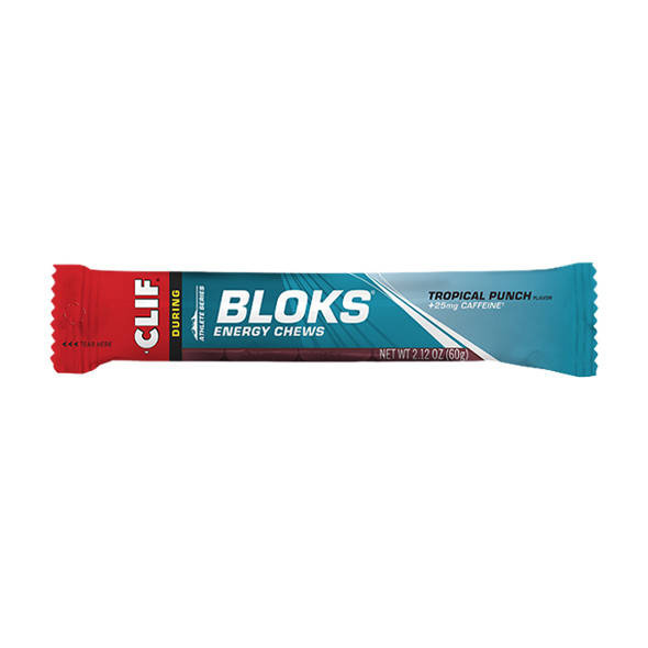 Żelki energetyczne Clif Bloks Energy Chews Tropical Punch 60 g owoce tropikalne + kofeina