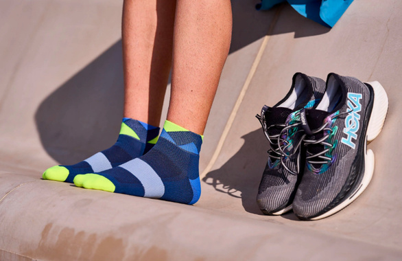 Skarpety Incylence Running Short Peaks Navy Blue Canary (Low Cut) granatowo-niebieskie