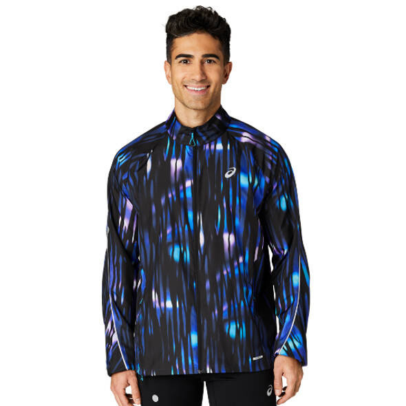 Kurtka Asics Road Lite-Show Packable Jacket czarno-niebieska męska AW24