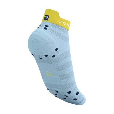 Skarpety Compressport Pro Racing Socks V4.0 Ultralight Run Low (Cashmere Blue / Maize) jasnoniebieskie