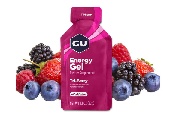 Żel Gu Energy Gel Tri Berry 32 g owoce leśne z kofeiną