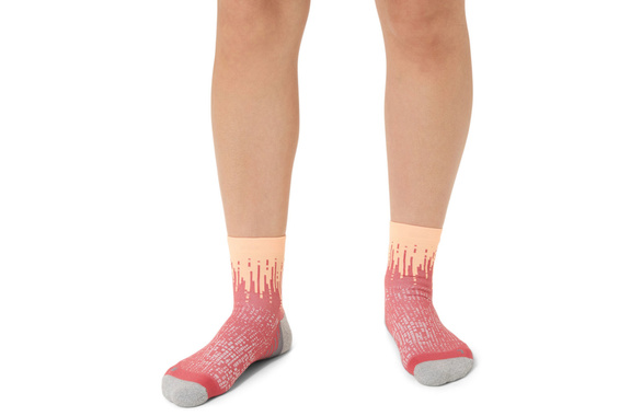 Skarpety Asics Performance Run Socks Quarter pomarańczowe