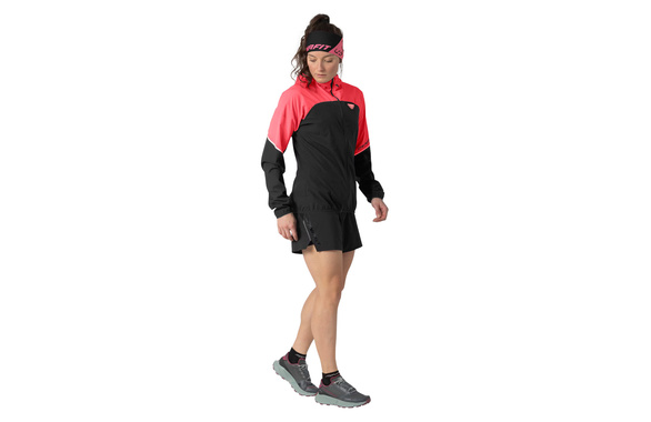 Kurtka Dynafit Alpine Wind Jacket damska koralowo-czarna