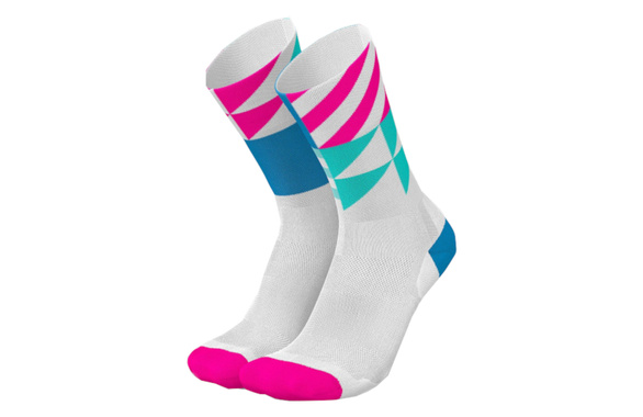 Skarpety Incylence Ultralight Elements White Blue Pink (High Cut) biało-niebiesko-różowe
