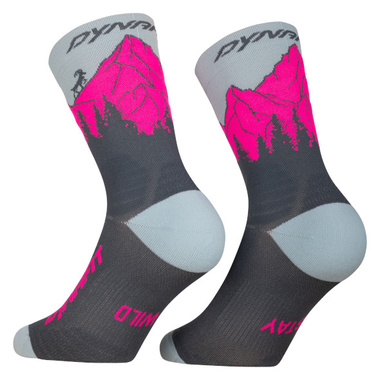 Skarpety Dynafit Traverse Crew Socks szaro-różowe