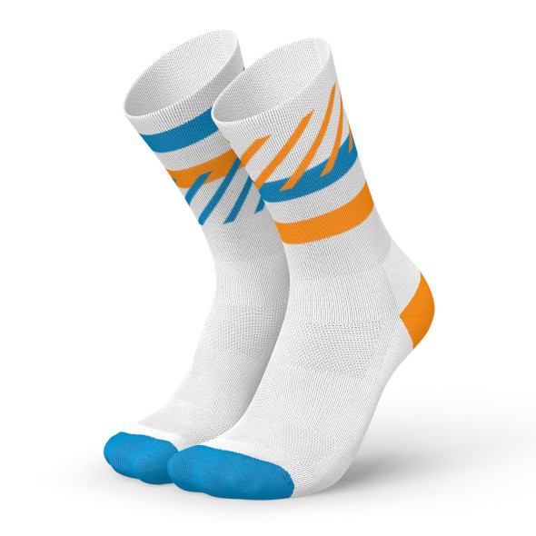 Skarpety Incylence Running Disrupts White Blue Orange (High Cut) biało-niebiesko-pomarańczowe