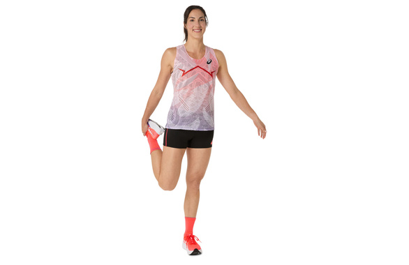 Koszulka Asics MetaSpeed Singlet damska czerwona