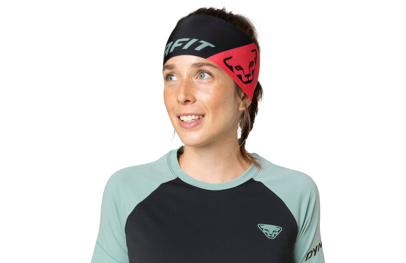 Opaska Dynafit Performance 2 Dry Headband czarno - koralowa