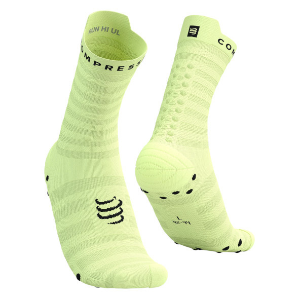 Skarpety Compressport Pro Racing Socks V4.0 Ultralight Run High (Shadow Lime / Black) żółto-czarne