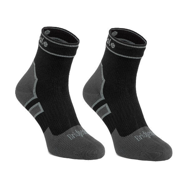Skarpety wodoodporne Bridgedale StormSock Lightweight Ankle czarno-szare 