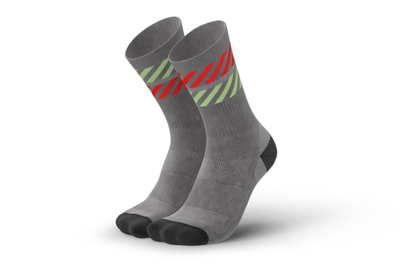 Skarpety Incylence Merino Light Lanes Grey Inferno (High Cut) szaro-pomarańczowe