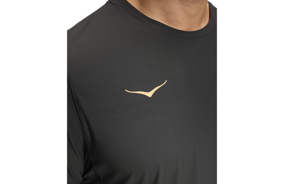 Koszulka Hoka Airolite Short Sleeve 2.0 czarno-złota męska 