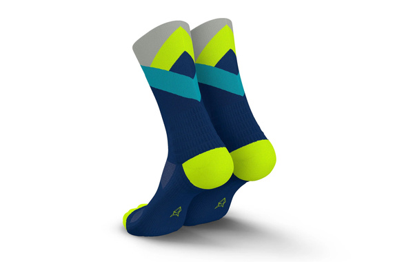 Skarpety Incylence Trail Summits Sunrise granatowo-żółte