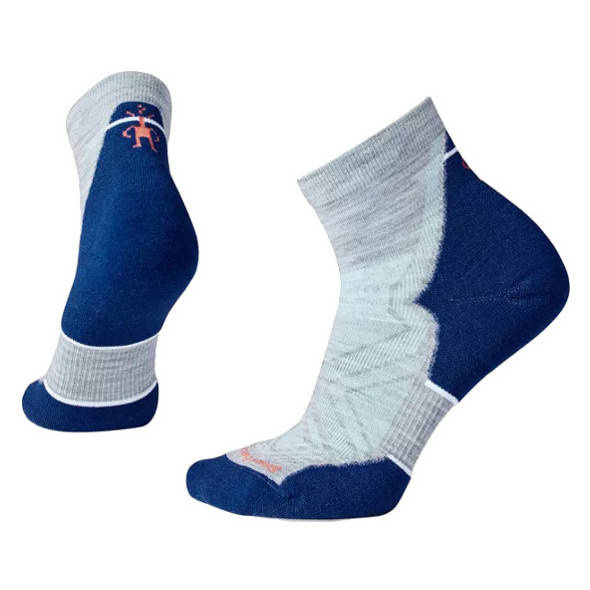 Skarpety Smartwool Run Targeted Cushion Ankle Socks damskie szaro-niebieskie