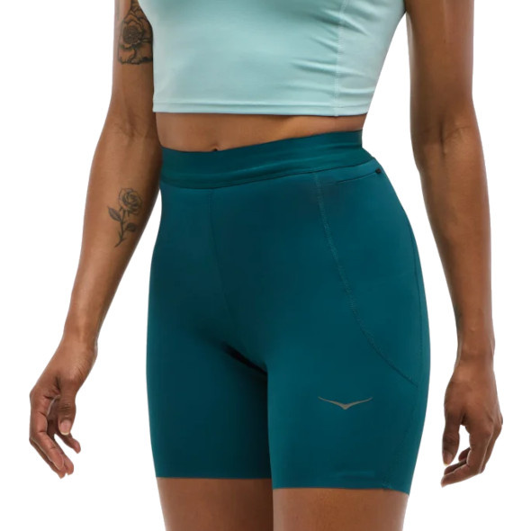 Krótkie legginsy Hoka Novafly 6'' Knit Short damskie zielone