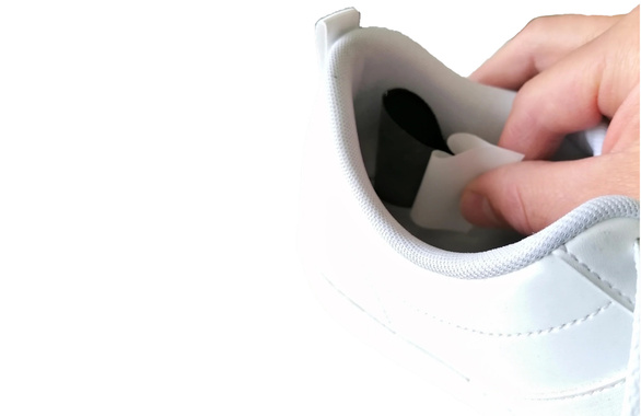 Zestaw do naprawy pięty Trainer Armour Heel Hole Preventer biały