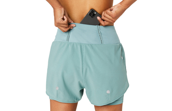 Spodenki Asics Road 2-n-1 3.5IN Short damskie zielone SS24