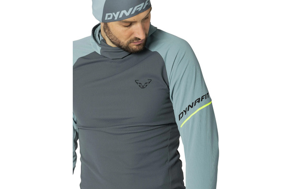 Bluza Dynafit Alpine L/S Hooded Tee szaro-niebieska męska 