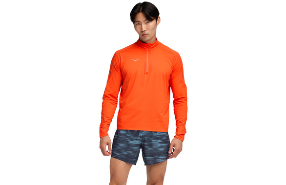 Bluza Hoka GlideTech Quarter Zip pomarańczowa męska