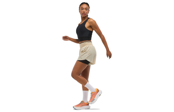 Spodenki Hoka Skyglide Short damskie beżowe