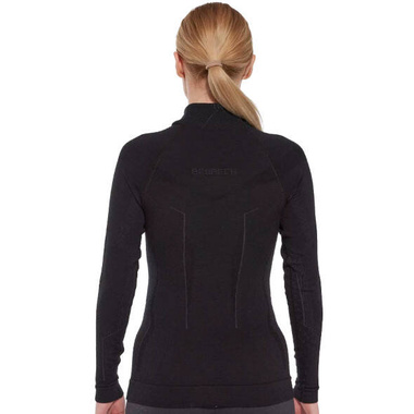 Koszulka termoaktywna Brubeck Extreme Wool LS1665W z wełny merino damska czarna