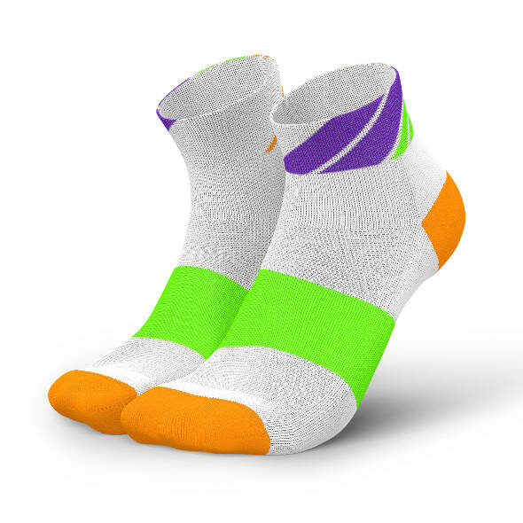 Skarpety Incylence Running Ladders Orange Green (Low Cut) biało-zielono-pomarańczowe