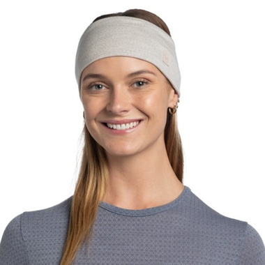 Opaska Buff Merino Wide Headband Solid Cloud beżowa