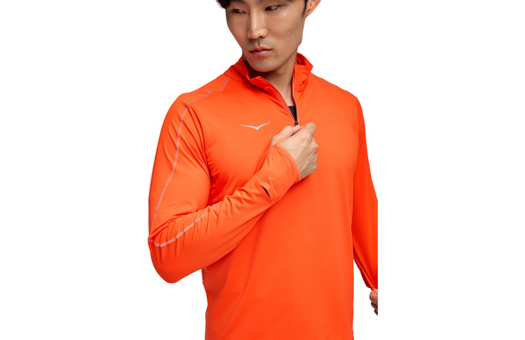 Bluza Hoka GlideTech Quarter Zip pomarańczowa męska