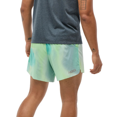 Spodenki Hoka Glide 5'' Short w/Brief niebiesko-zielone męskie 