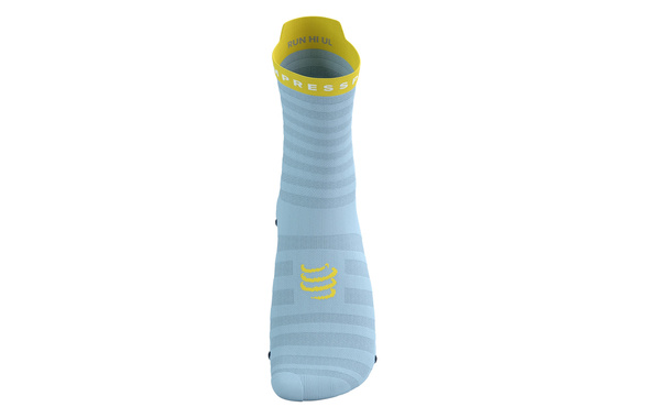 Skarpety Compressport Pro Racing Socks V4.0 Ultralight Run High (Cashmere Blue / Maize) jasnoniebieskie
