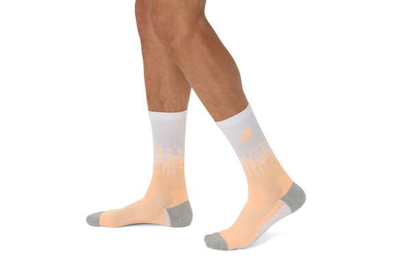 Skarpety Asics Performance Run Socks Crew biało-pomarańczowe