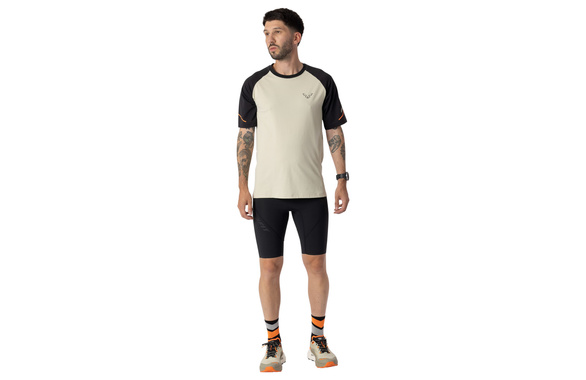 Koszulka Dynafit Alpine Pro S/S Tee beżowo-czarna męska 