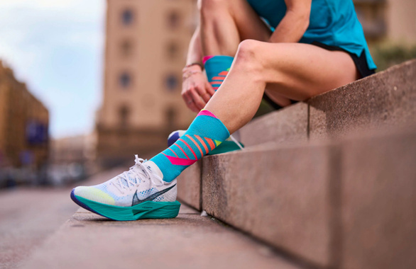 Skarpety Incylence Running Ladders Blue Pink (High Cut) niebiesko-różowe