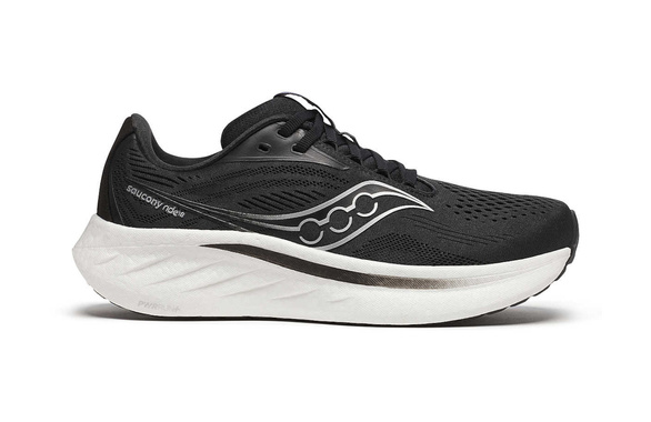 Buty Saucony Ride 18 damskie czarno-białe AW25